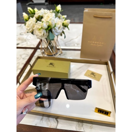 Burberry Shield Sunglasses with "BURBERRY" Logo Lenses